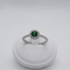 Anello solitario con zircone verde smeraldo